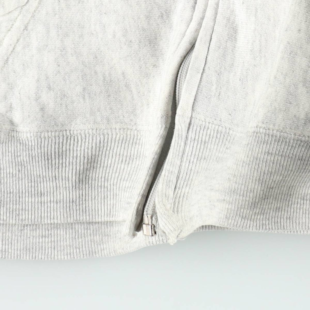 1990'S US Army Military Issue Full-Zip Sweatshirt Hoodie, Made in USA, Medium Size (equivalent to Women's M), Vintage cotton gray type Vintage Second Hand