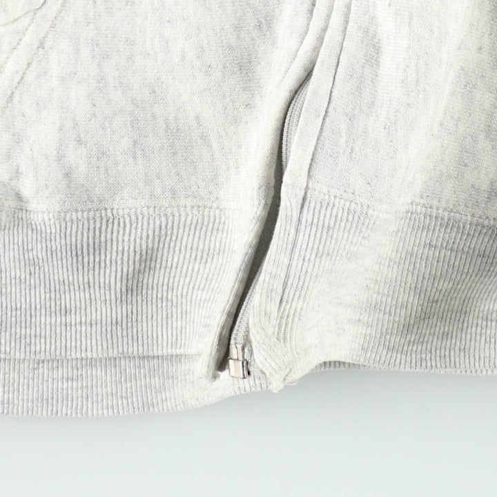 1990'S US Army Military Issue Full-Zip Sweatshirt Hoodie, Made in USA, Medium Size (equivalent to Women's M), Vintage cotton gray type Vintage Second Hand