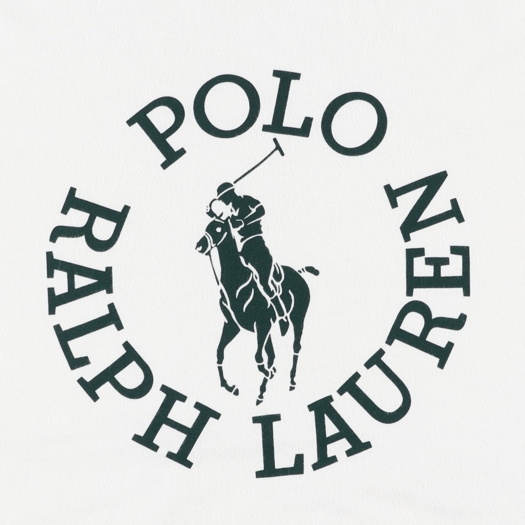 Ralph Lauren POLO RALPH LAUREN CLASSIC FIT short-sleeved logo T-shirt, men's size XL cotton white type Vintage Second Hand