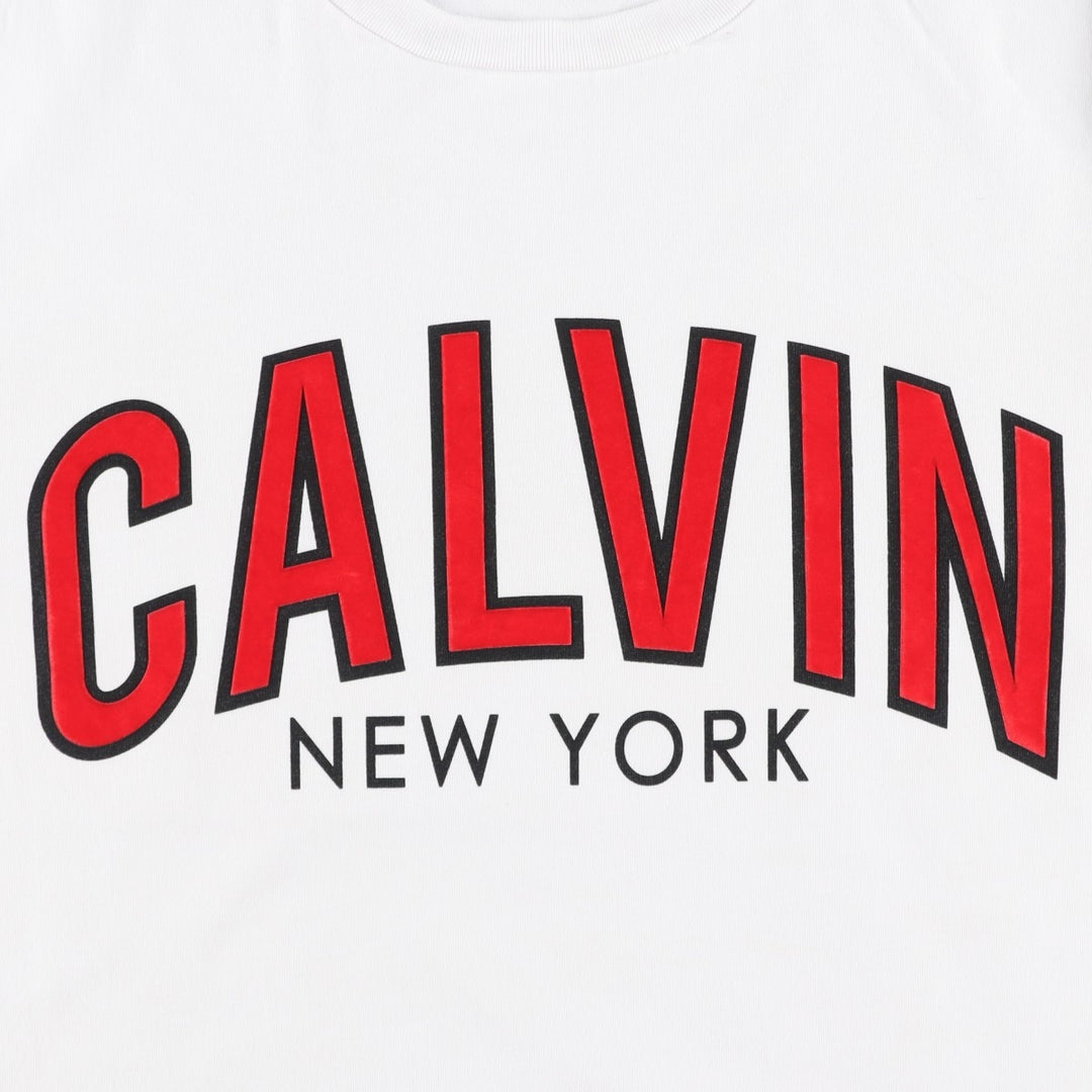 Calvin Klein Jeans Short Sleeve Logo T-Shirt, Men's Size L cotton white type Vintage Second Hand