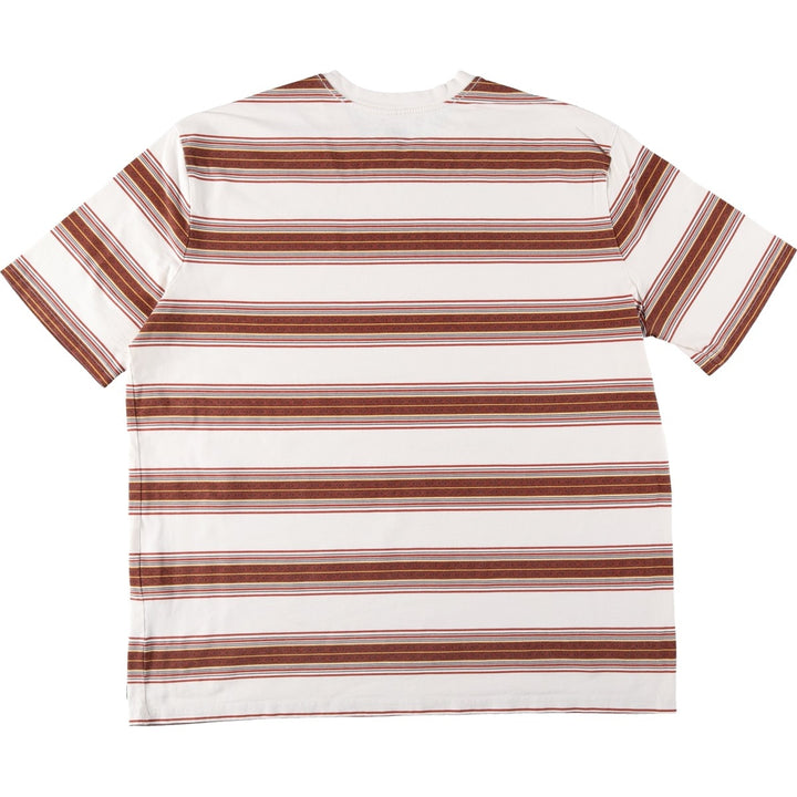 Levi's Multi-Border Short Sleeve Striped T-Shirt, Men's Size L cotton white type Vintage Second Hand