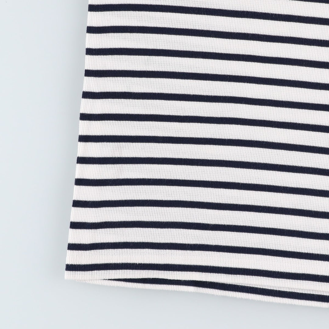Lacoste SLIM FIT Short-Sleeve Striped T-Shirt, Men's Size XL (approx.) cotton white type Vintage Second Hand
