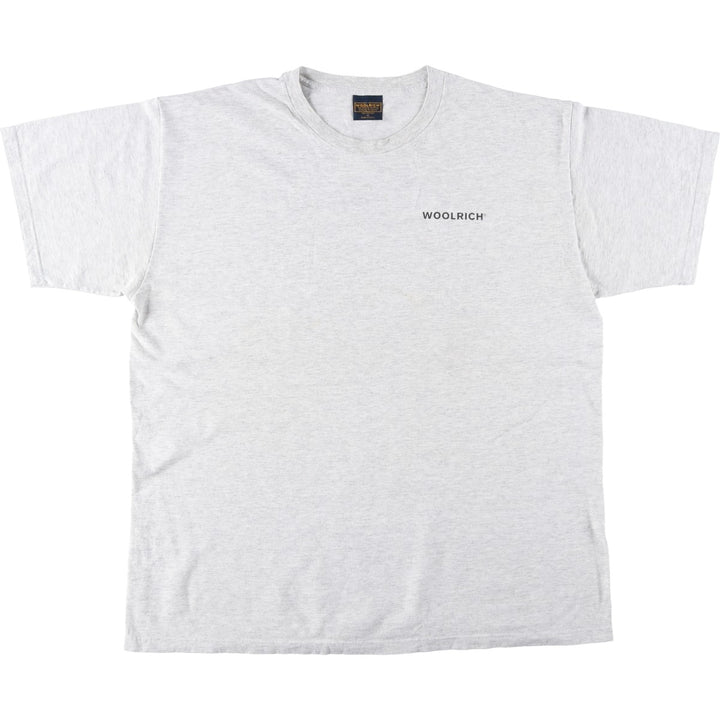 Woolrich WOOLRICH Short-Sleeve Logo T-Shirt, Made in USA, Men's Size XL (approx.) cotton gray type Vintage Second Hand