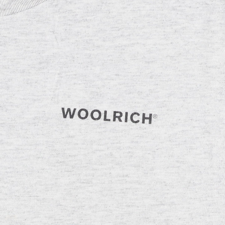 Woolrich WOOLRICH Short-Sleeve Logo T-Shirt, Made in USA, Men's Size XL (approx.) cotton gray type Vintage Second Hand