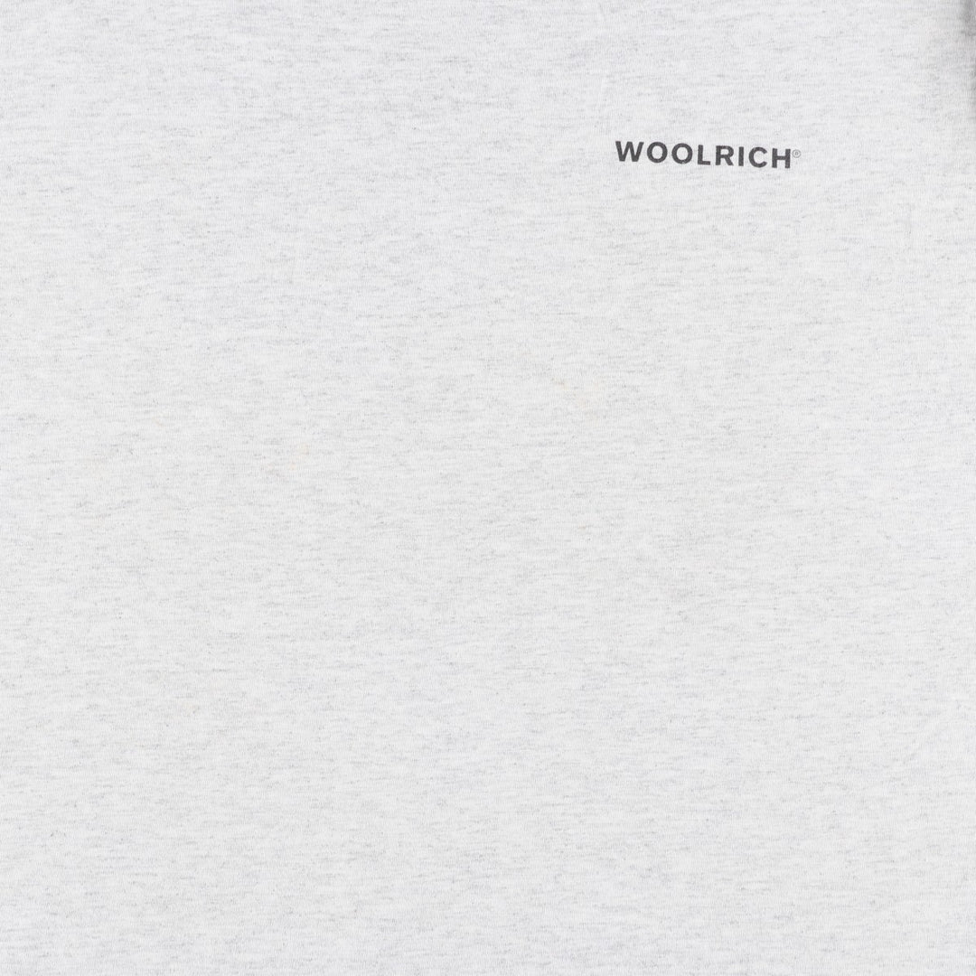 Woolrich WOOLRICH Short-Sleeve Logo T-Shirt, Made in USA, Men's Size XL (approx.) cotton gray type Vintage Second Hand
