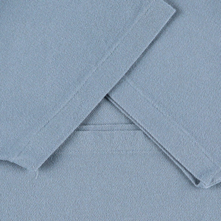 Ralph Lauren POLO by Ralph Lauren pique V-neck short-sleeved T-shirt with a single logo, men's size L equivalent. cotton blue type Vintage Second Hand