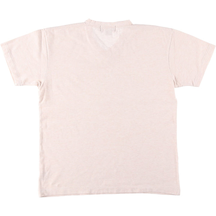 Ralph Lauren POLO by Ralph Lauren pique V-neck short-sleeved T-shirt with a single logo pocket, men's size S (approx.) cotton coral Vintage Second Hand
