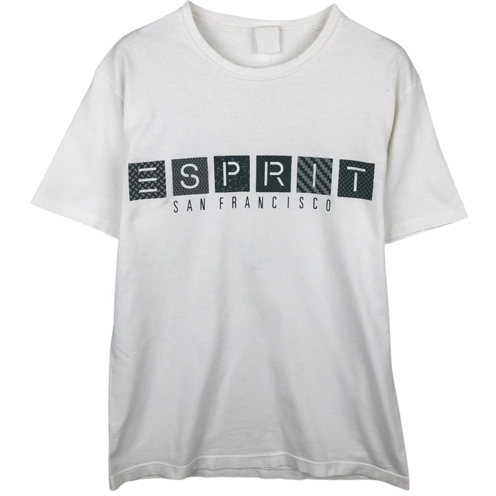 ~90'S Esprit Short-Sleeve Logo T-Shirt, Men's Size S (Equivalent), Vintage unclear white type Vintage Second Hand