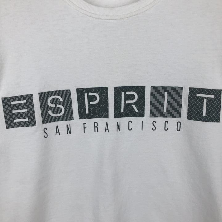 ~90'S Esprit Short-Sleeve Logo T-Shirt, Men's Size S (Equivalent), Vintage unclear white type Vintage Second Hand