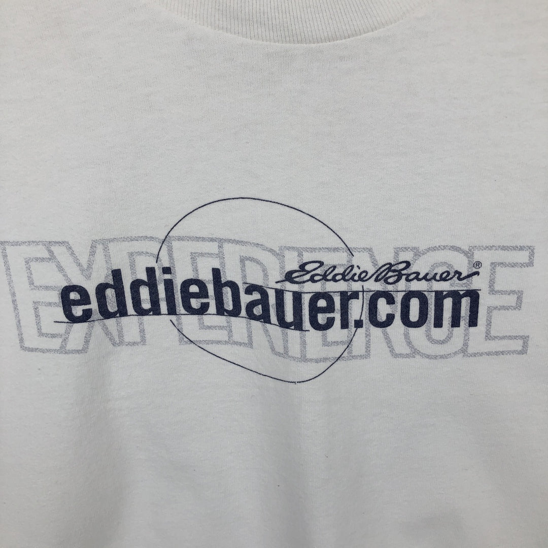 Eddie Bauer Short-Sleeve Printed T-Shirt, Men's Size XL (approx.) cotton white type Vintage Second Hand