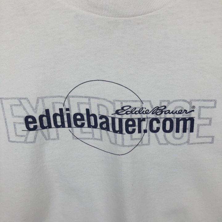 Eddie Bauer Short-Sleeve Printed T-Shirt, Men's Size XL (approx.) cotton white type Vintage Second Hand