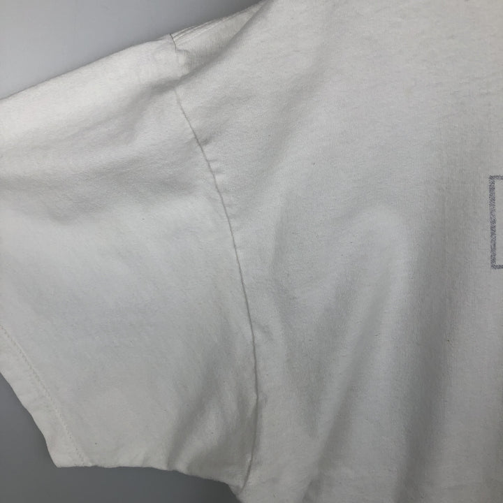 Eddie Bauer Short-Sleeve Printed T-Shirt, Men's Size XL (approx.) cotton white type Vintage Second Hand