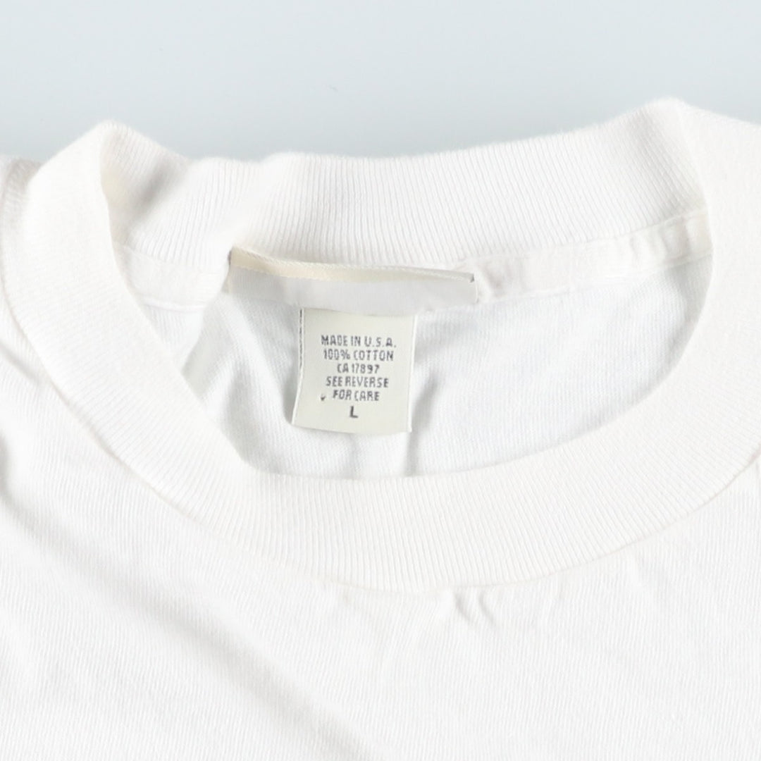 90'S Banana Republic Short-Sleeve Printed T-Shirt, Men's Size L (Equivalent), Vintage cotton white type Vintage Second Hand