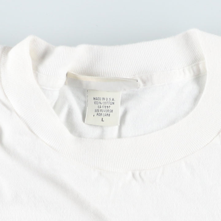 90'S Banana Republic Short-Sleeve Printed T-Shirt, Men's Size L (Equivalent), Vintage cotton white type Vintage Second Hand