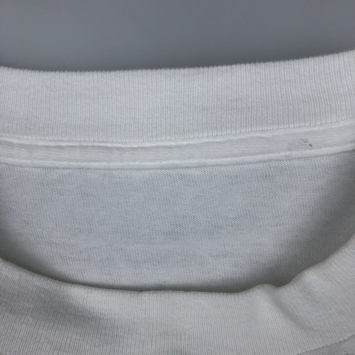 80'S style printed T-shirt, men's size XL. unclear white type Vintage Second Hand