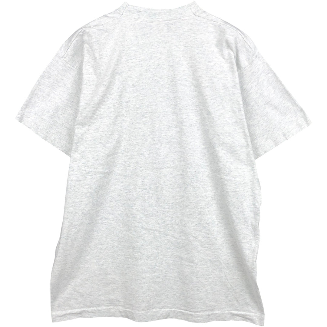 90'S Fruit of the Loom printed T-shirt, made in the USA, men's XL size, vintage cotton gray type Vintage Second Hand