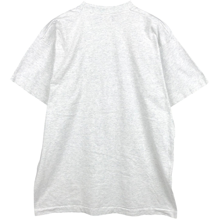 90'S Fruit of the Loom printed T-shirt, made in the USA, men's XL size, vintage cotton gray type Vintage Second Hand