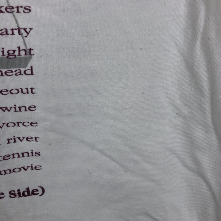 Printed T-shirt, men's size XL unclear white type Vintage Second Hand