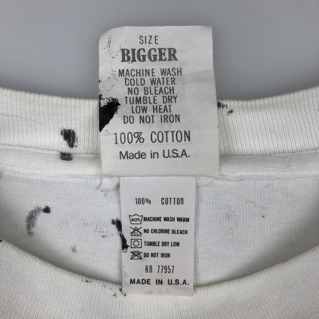 90'S WAY OUT WEST Print T-Shirt, Made in USA, Men's XL equivalent, Vintage cotton white type Vintage Second Hand