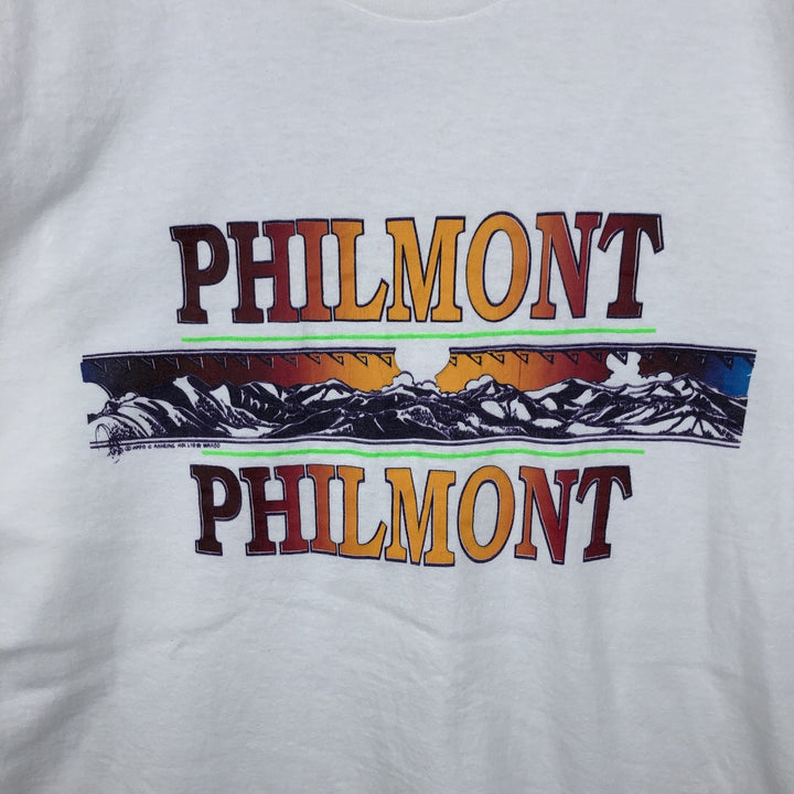 Fruit of the Loom Print T-Shirt, Made in USA, Men's XL cotton white type Vintage Second Hand