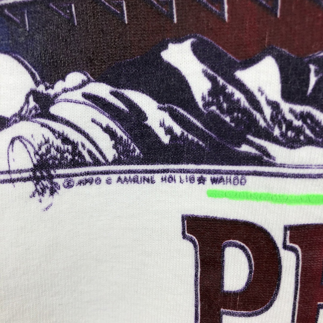 Fruit of the Loom Print T-Shirt, Made in USA, Men's XL cotton white type Vintage Second Hand