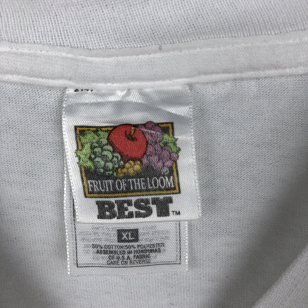 90'S Fruit of the Loom Best Printed T-shirt, Men's XL, Vintage cotton white type Vintage Second Hand