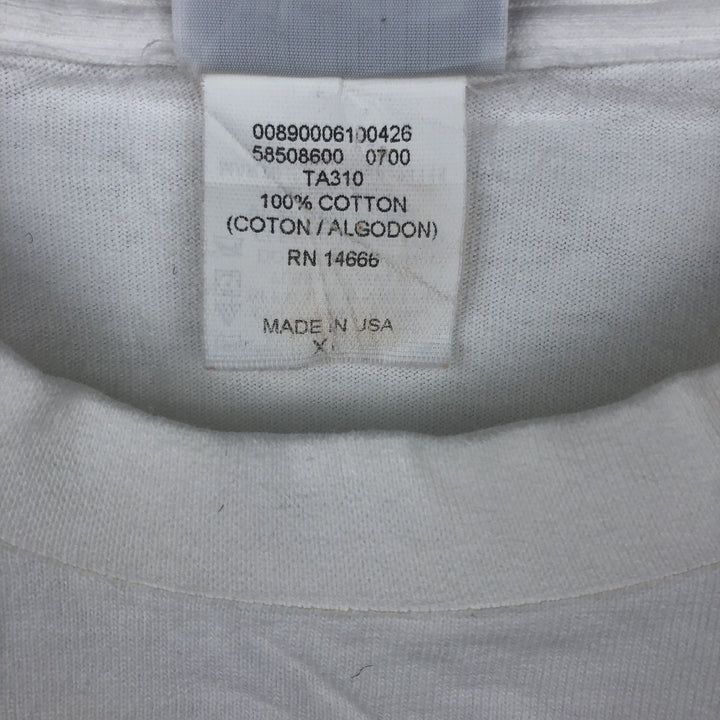 90'S Lee Print T-Shirt, Made in USA, Men's XL equivalent, Vintage cotton white type Vintage Second Hand