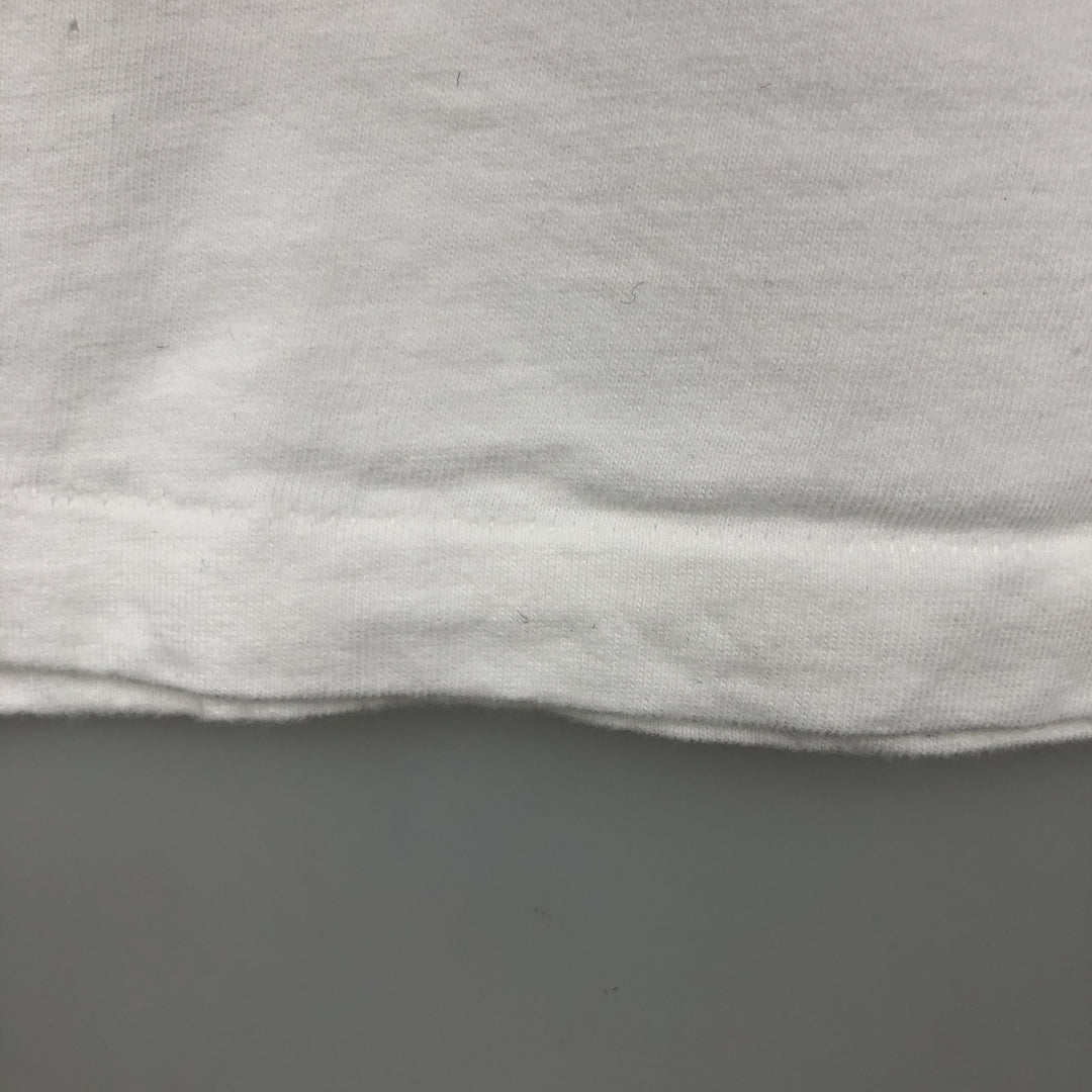 90'S Hanes BEEFY-T Printed T-shirt Made in USA Men's XL Vintage cotton white type Vintage Second Hand