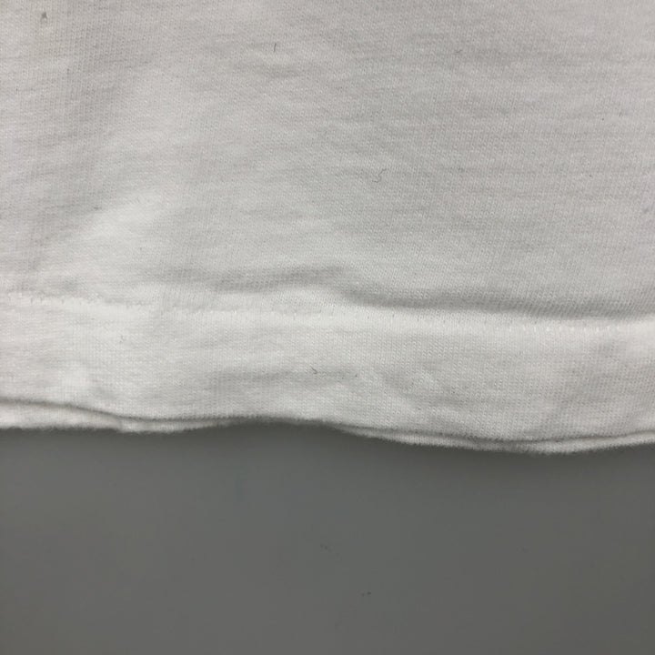 90'S Hanes BEEFY-T Printed T-shirt Made in USA Men's XL Vintage cotton white type Vintage Second Hand