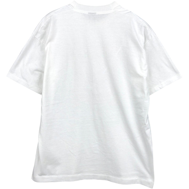 90'S Fruit of the Loom Best Print T-Shirt, Made in USA, Men's Size XL (approx.) cotton white type Vintage Second Hand