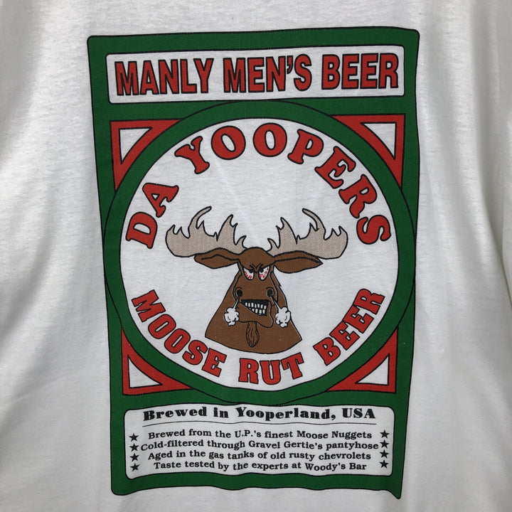 90'S Fruit of the Loom Best Print T-Shirt, Made in USA, Men's Size XL (approx.) cotton white type Vintage Second Hand