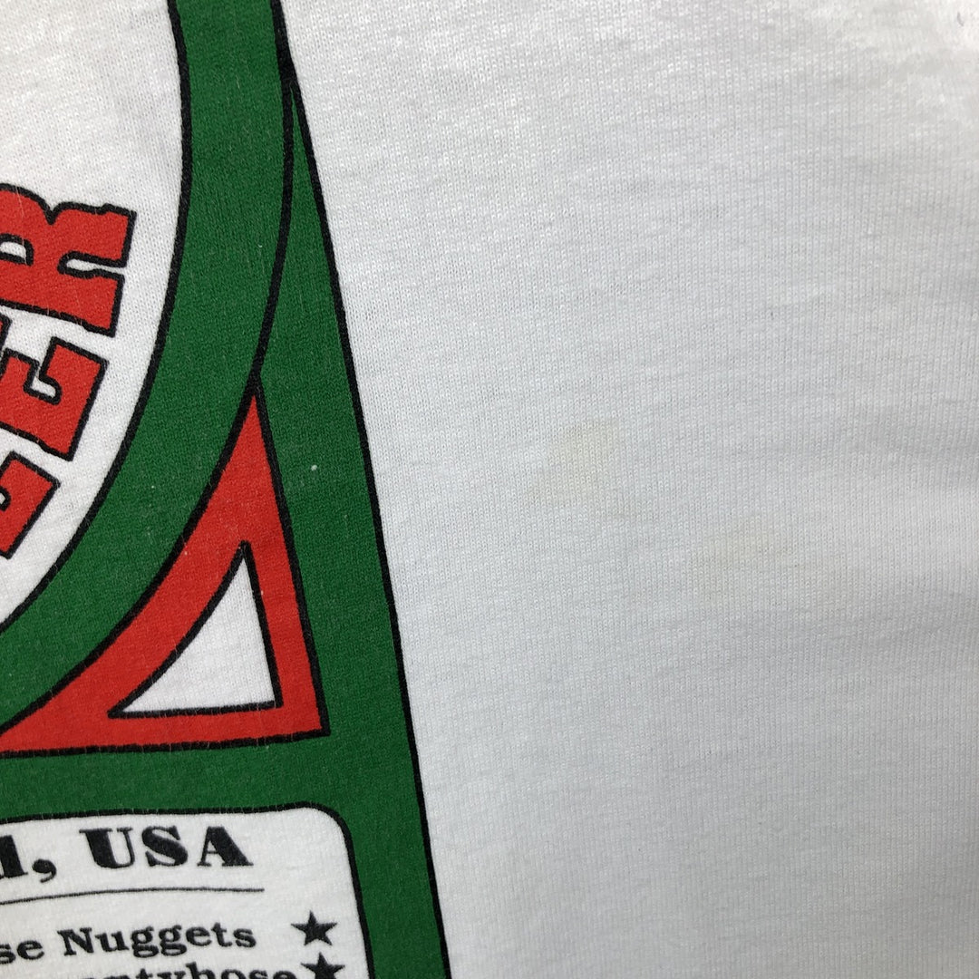 90'S Fruit of the Loom Best Print T-Shirt, Made in USA, Men's Size XL (approx.) cotton white type Vintage Second Hand