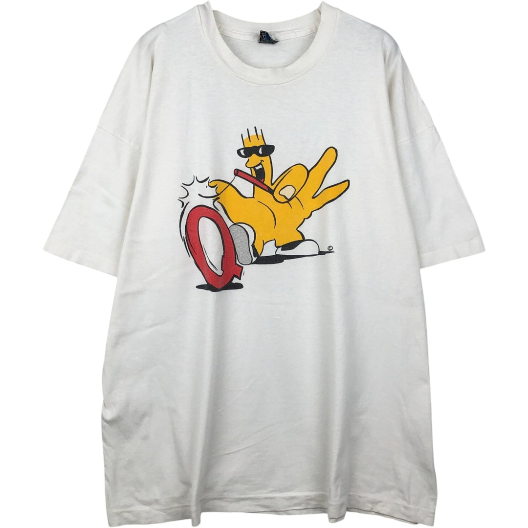 90'S Screen Stars Premium Print T-Shirt, Made in USA, Men's XXL equivalent, Vintage cotton white type Vintage Second Hand