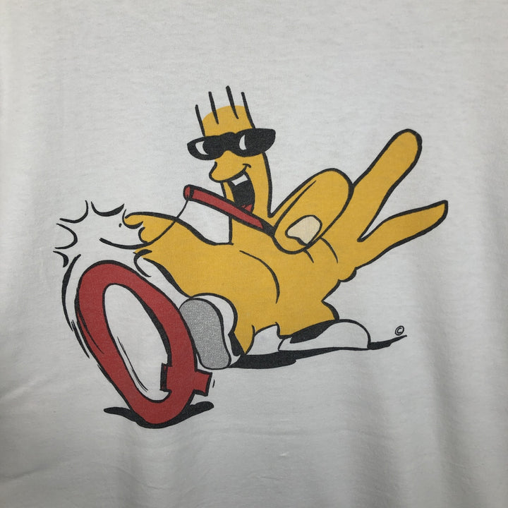 90'S Screen Stars Premium Print T-Shirt, Made in USA, Men's XXL equivalent, Vintage cotton white type Vintage Second Hand