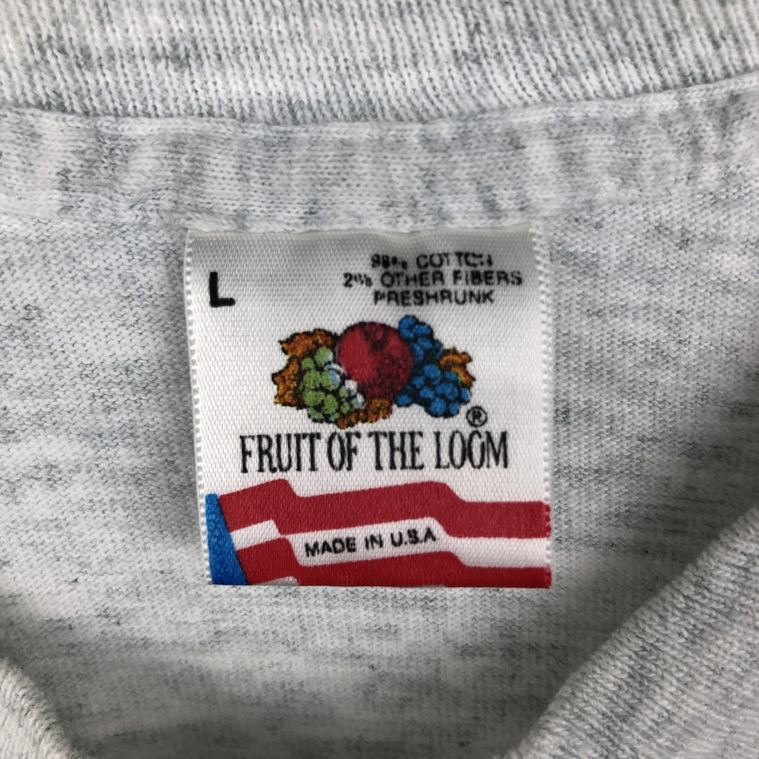 Vintage 90'S Fruit of the Loom photo T-shirt, Made in USA, Men's Size L cotton gray type Vintage Second Hand