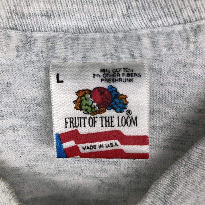 Vintage 90'S Fruit of the Loom photo T-shirt, Made in USA, Men's Size L cotton gray type Vintage Second Hand