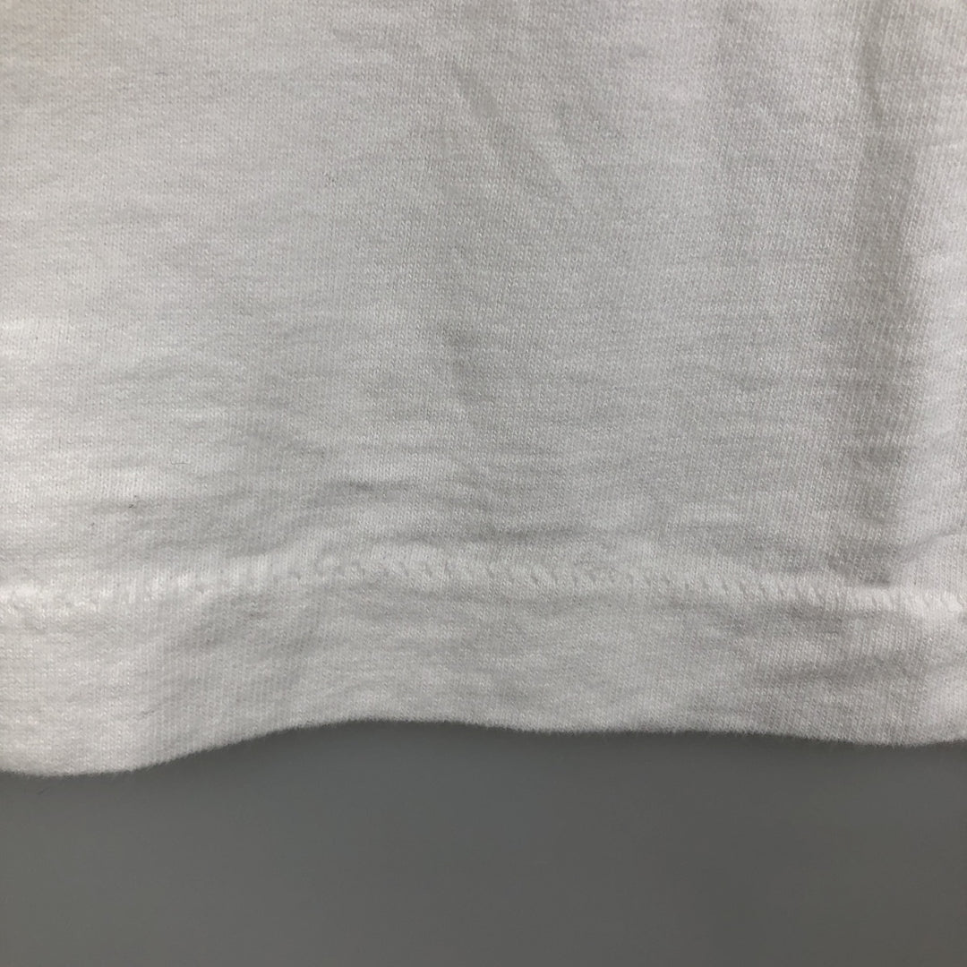 Fruit of the Loom Print T-Shirt, Made in USA, Men's XL cotton white type Vintage Second Hand