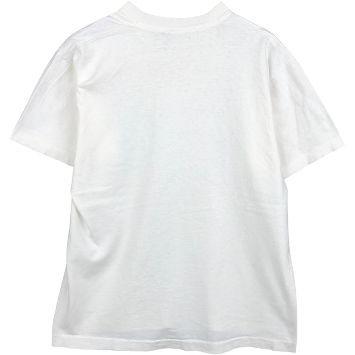 90'S Fruit of the Loom printed T-shirt, made in the USA, men's size L, vintage cotton white type Vintage Second Hand