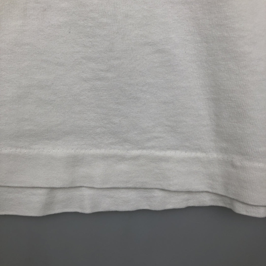 90'S Fruit of the Loom printed T-shirt, made in the USA, men's size L, vintage cotton white type Vintage Second Hand