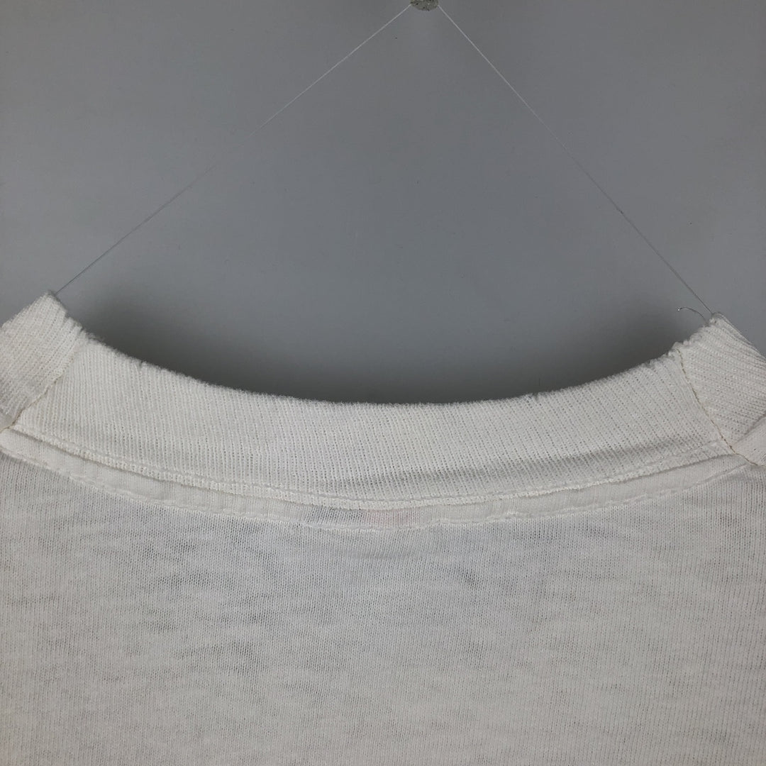 90'S Fruit of the Loom printed T-shirt, made in the USA, men's size L, vintage cotton white type Vintage Second Hand