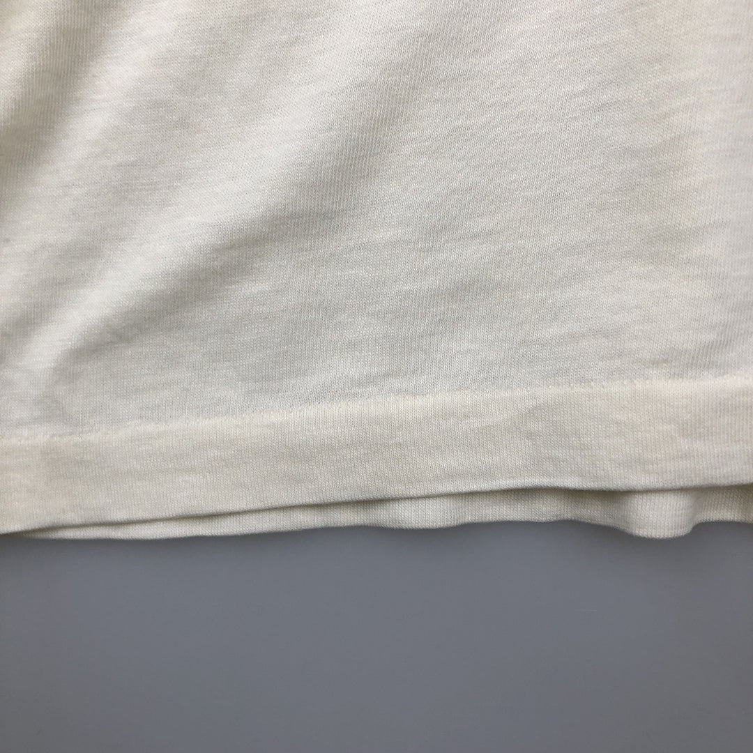 90'S Hanes Fifty-Fifty Blue Tag Printed T-Shirt Made in USA Men's XL Vintage cotton unbleached Vintage Second Hand