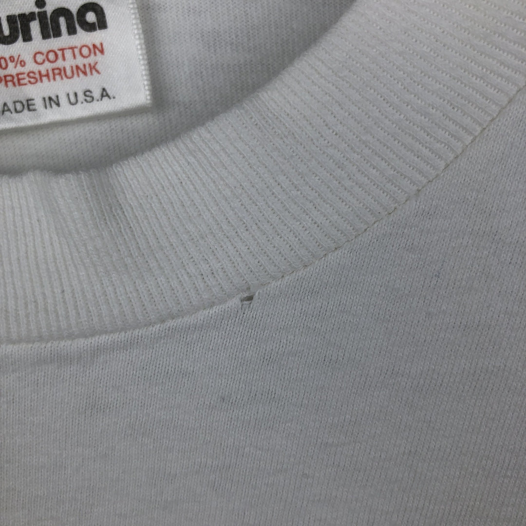 90'S Murina Print T-Shirt, Made in USA, Men's XL equivalent, Vintage cotton white type Vintage Second Hand