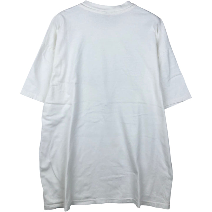 90'S Hanes BEEFY-T Printed T-shirt Made in USA Men's XL Vintage cotton white type Vintage Second Hand