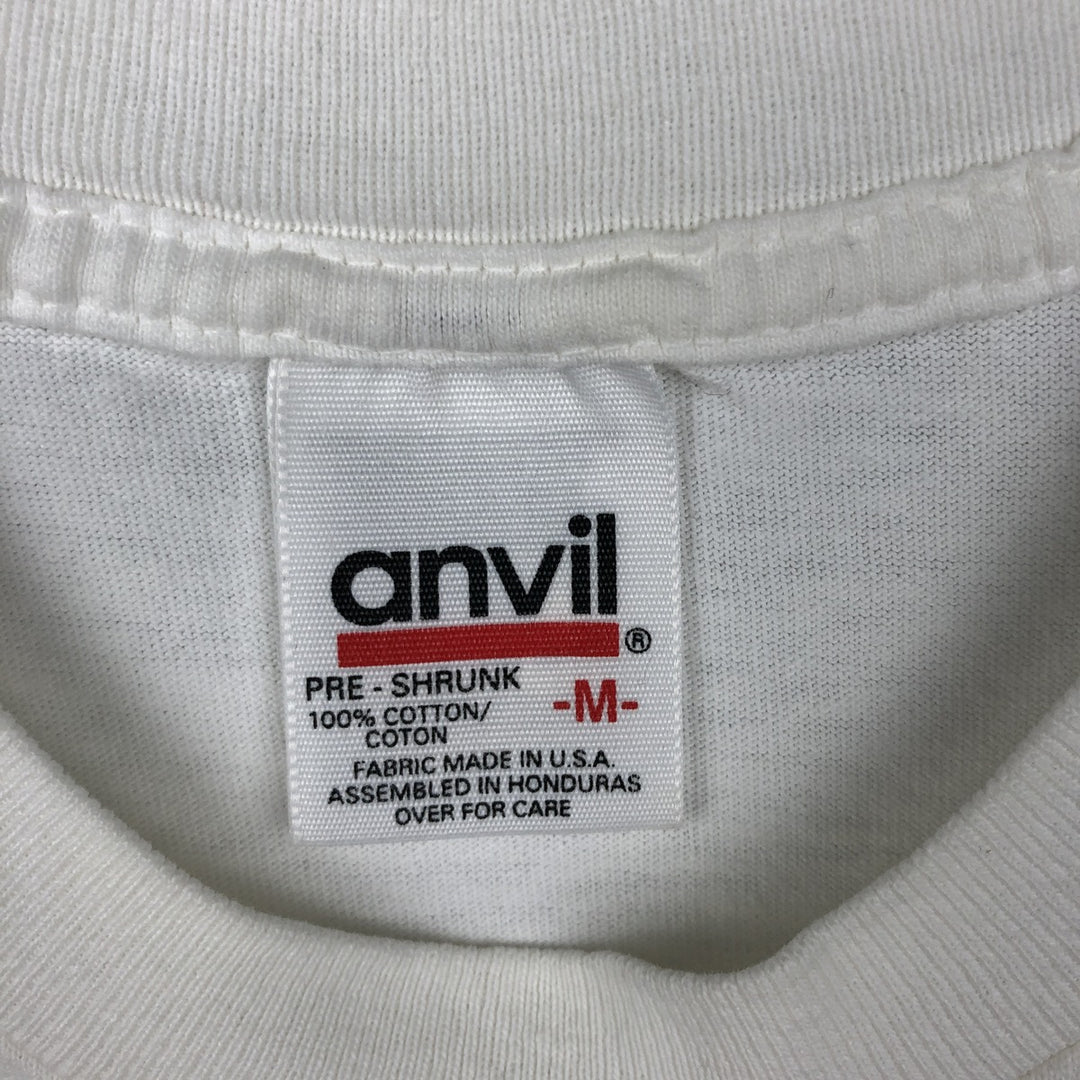 90'S Anvil fish print t-shirt, men's size M equivalent, vintage. cotton white type Vintage Second Hand