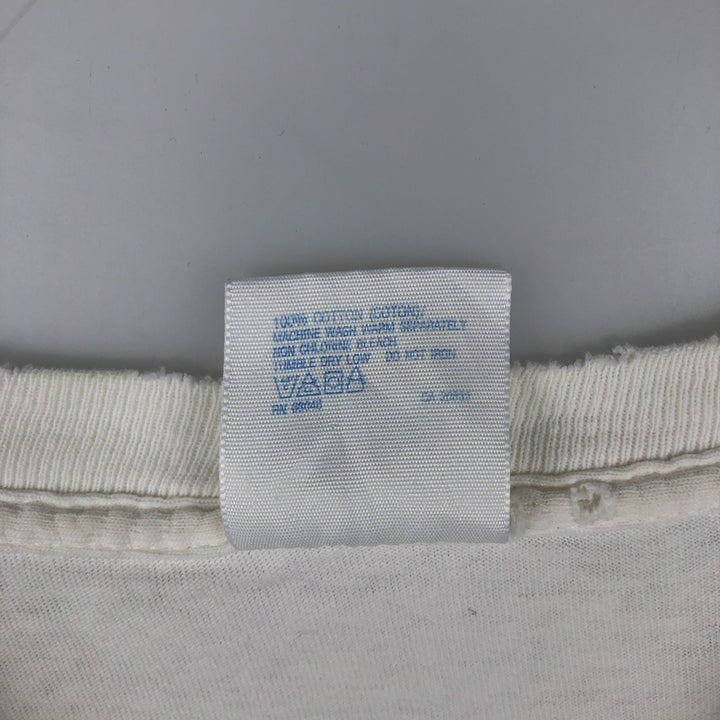 Vintage 90'S TULTEX printed T-shirt, men's XL size unclear white type Vintage Second Hand