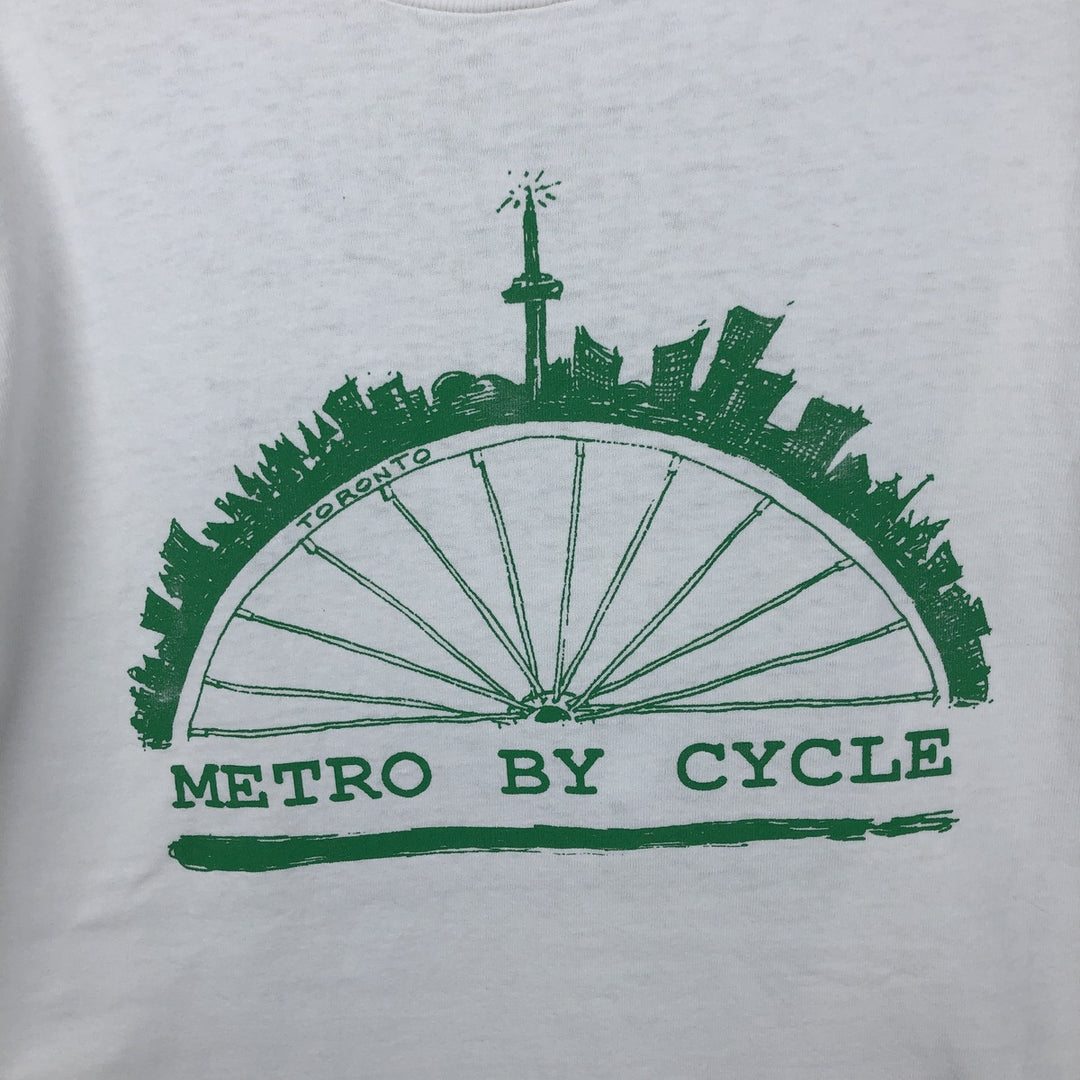 Vintage 90'S TULTEX printed T-shirt, men's XL size unclear white type Vintage Second Hand