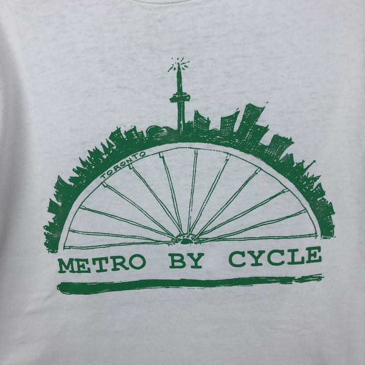 Vintage 90'S TULTEX printed T-shirt, men's XL size unclear white type Vintage Second Hand