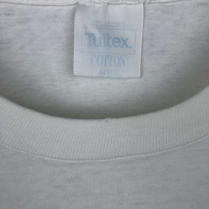 Vintage 90'S TULTEX printed T-shirt, men's XL size unclear white type Vintage Second Hand