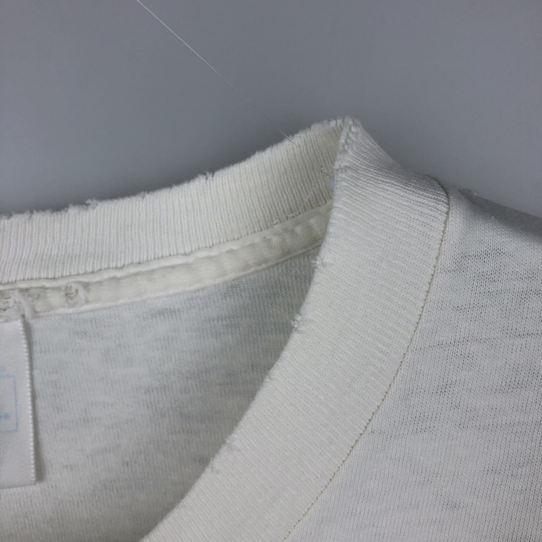 Vintage 90'S TULTEX printed T-shirt, men's XL size unclear white type Vintage Second Hand