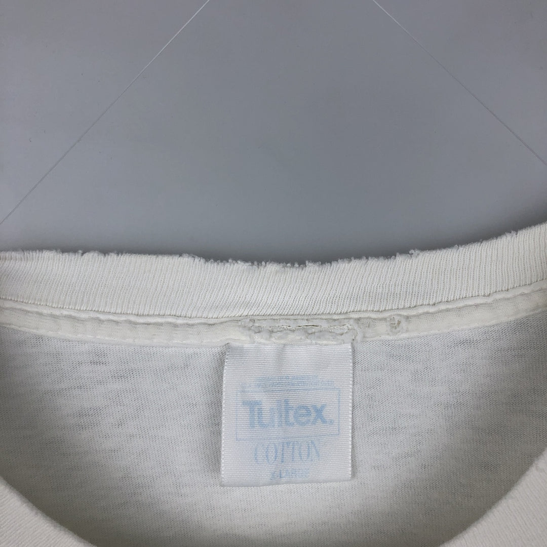 Vintage 90'S TULTEX printed T-shirt, men's XL size unclear white type Vintage Second Hand
